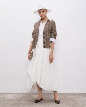 Brunello Cucinelli Біла спідниця міді M0F79G3812