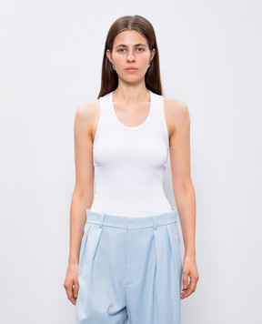 WARDROBE.NYC Білий топ в рубчик W1016R04