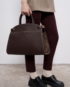 Gianni Chiarini Коричнева шкіряна сумка-тоут Farah BS11466TKLCM