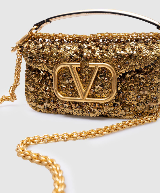Valentino кожаная сумка из паеток и кристаллов 5W2B0K53EKS изображение 4