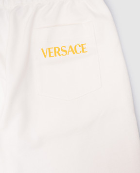 Versace Детские белые джогеры с принтом логотипа 10182711A13073
