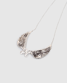 Palm Angels Сріблястий ланцюжок Wings PMOB12CS25MAT001