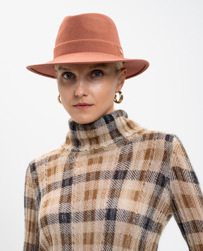 Twinset Коричневий капелюх з вовни з емблемою 252TA4490