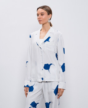 Off-White Белая пижамная рубашка в узор. OWGE016F24FAB001