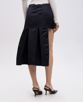 Prada Чорна спідниця міні із шовку P101UG393