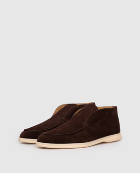 Loro Piana Коричневые замшевые дезерты Open Walk FAB4368sh
