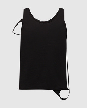 Helmut Lang Черный топ с лентами P02HW504
