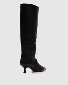 Stuart Weitzman Черные кожаные ботинки NAOMI SI430
