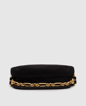 Balmain Черное кепи с шерстью с цепью FF1XB290WD09