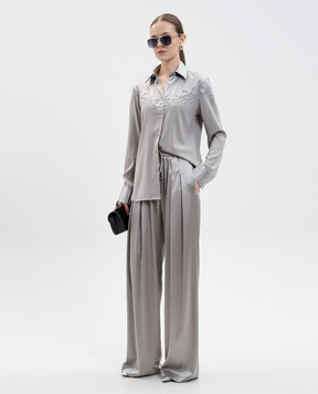 Ermanno Scervino Сірі штани із шовку D472P307HKC
