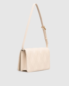 Valentino Бежева шкіряна сумка Quiltie 7W2P0AV2MIC