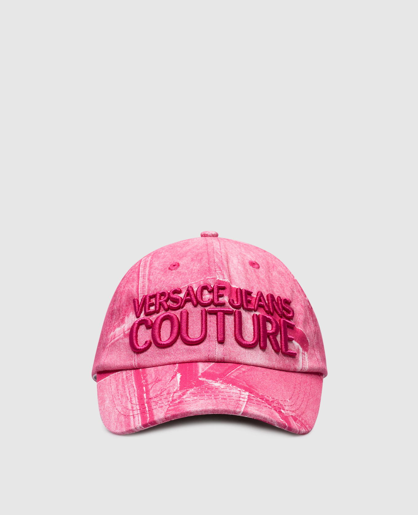 Pink cap with logo embroidery