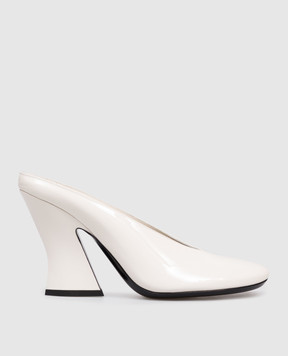 Givenchy Белые кожаные лакированные мюли BE4044E1K6