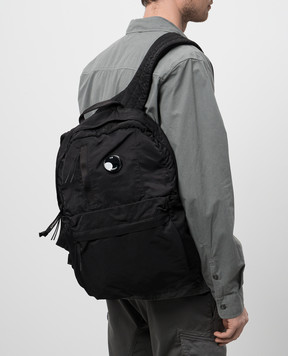 C.P. Company Чорний рюкзак з патчем логотипа MAC303A005269G