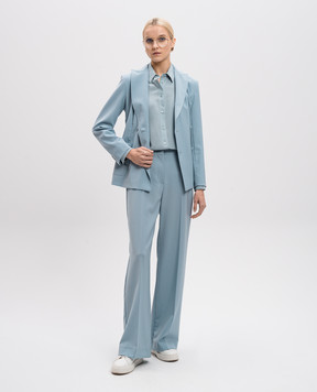 Max Mara Weekend Блакитна блуза ALMINA із шовку ALMINA