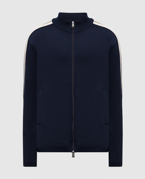 Moncler Синяя спортивная куртка с логотипом K10918G0004789AWU