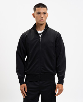 Palm Angels Черная спортивная куртка с принтом логотипа PMBD089C99FAB001