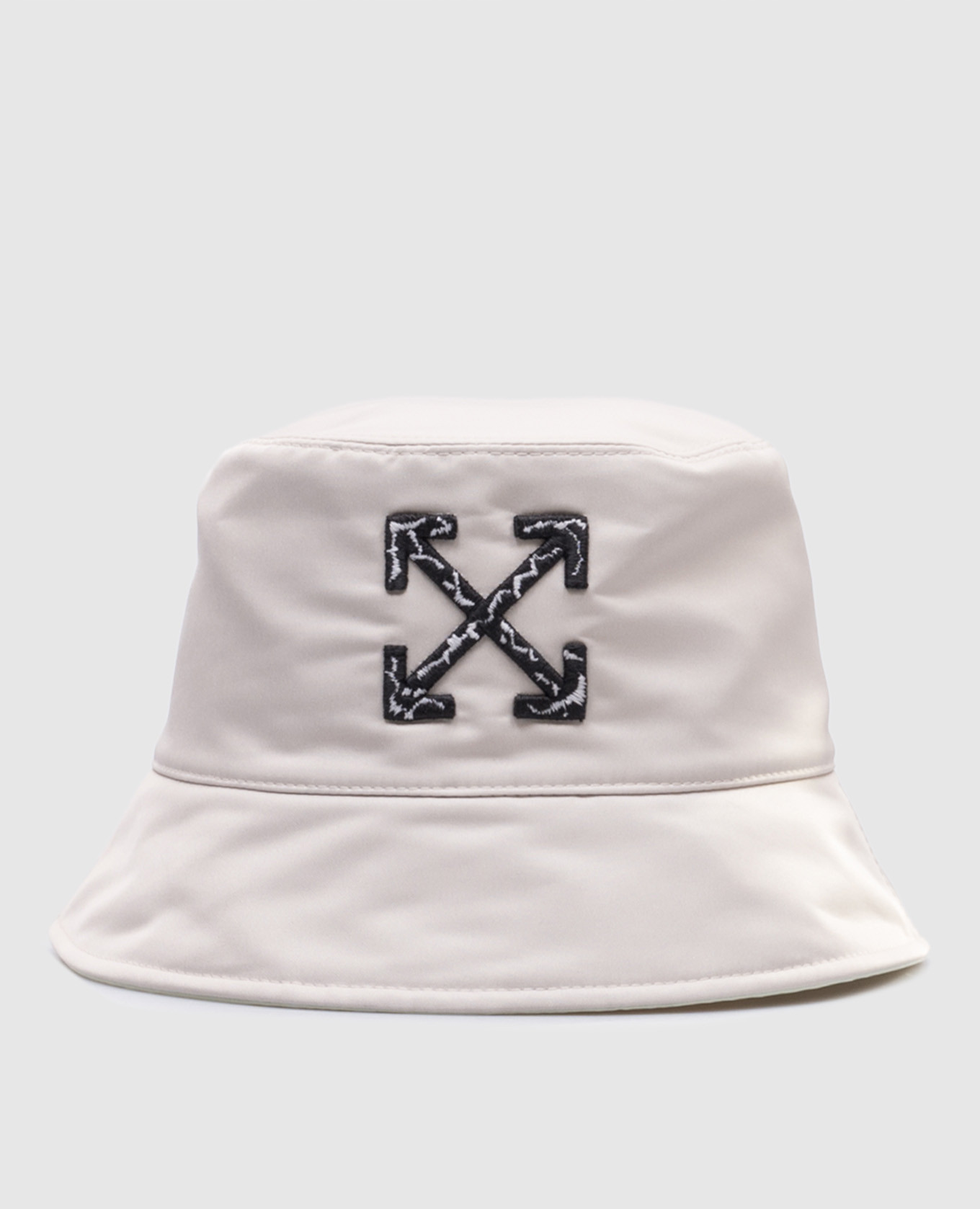 

Бежевая панама с вышивкой эмблемы., Бежевый, Панамы