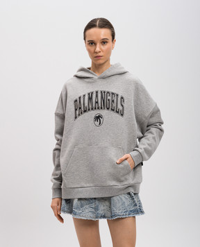 Palm Angels Серые худи с принтом логотипа PMBB155S25FLE001w