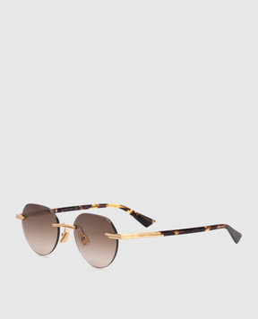 Bottega Veneta Коричневые солнцезащитные очки Glaze 821523V4450