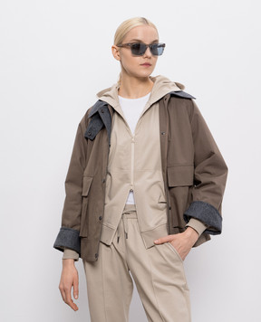Brunello Cucinelli Серые очки с логотипом MOCMULTS03