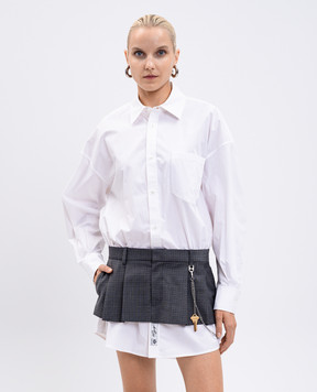 Alexander Wang Біла сукня-сорочка подвійної конструкції 1WC3256791