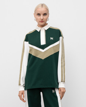 Palm Angels Зелений світшот з коміром поло PWGC011F25FAB001