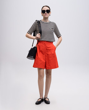 Max Mara Weekend Красные шорты ECUBA с леном. ECUBA