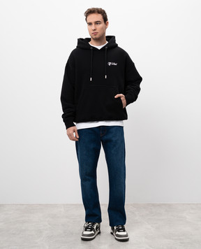 Off-White Черные худи с логотипом OMBB085C99FLE019