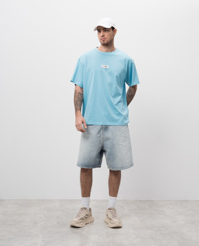 Maison Margiela MM6 Блакитна футболка з логотипом SH0GC0033S24312
