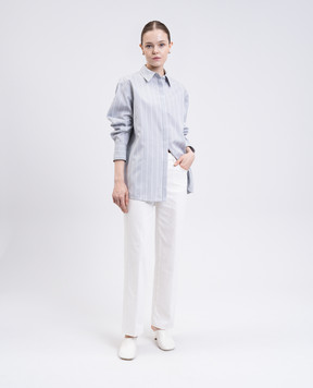 PROENZA SCHOULER Серая рубашка Addy с шелком R2534018SC101