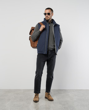 Brunello Cucinelli Серый джемпр из кашемира M2200124