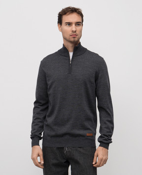 Trussardi Серый джемпер из шерсти с молнией M0068000008NMK607K02