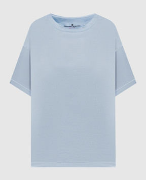 Ermanno Scervino Голубой топ из шелка D462L756HKC