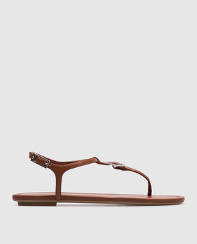 Stuart Weitzman Коричневі шкіряні сандалі GEORGIE SL049