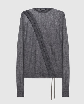 Ann Demeulemeester Сірий джемпер Zinaida з вовни та шовку B0013194KN069