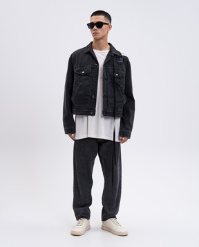 Ann Demeulemeester Белая футболка Dieter с принтом B0013221FA637