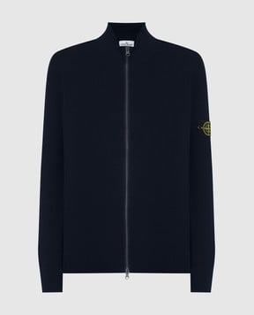 Stone Island Синий кардиган со съемным патчем логотипа K1S155100026S00D8