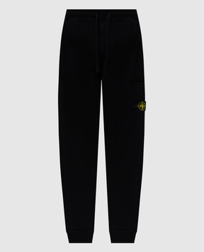 Stone Island Чорні штани джогери з патчем логотипа K1S156200011S0051