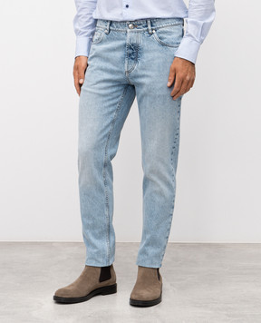 Brunello Cucinelli Блакитні джинси з патчем логотипа M241PD3210