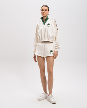 Palm Angels Білі шорти з вишивкою емблеми  Palm Overlogo PWCI014S25FLE001