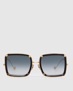 Anna-Karin Karlsson Чорні сонцезахисні окуляри White Moon з позолотою 24 карат S2014501