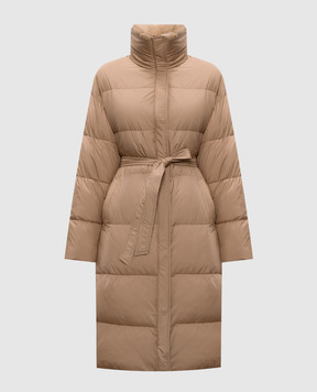 Be Florence Бежевий пуховик з хутром норки BE2454