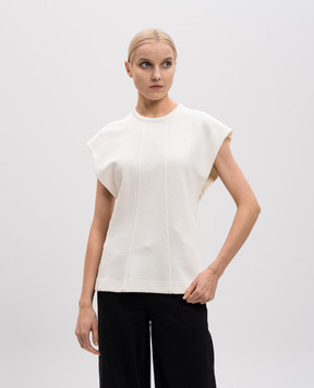 Jil Sander Білий топ з акцентними швами J02NC0264J20232