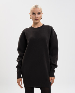 Tom Ford Коричнева сукня міні з вовною і кашеміром ACK685YAX983