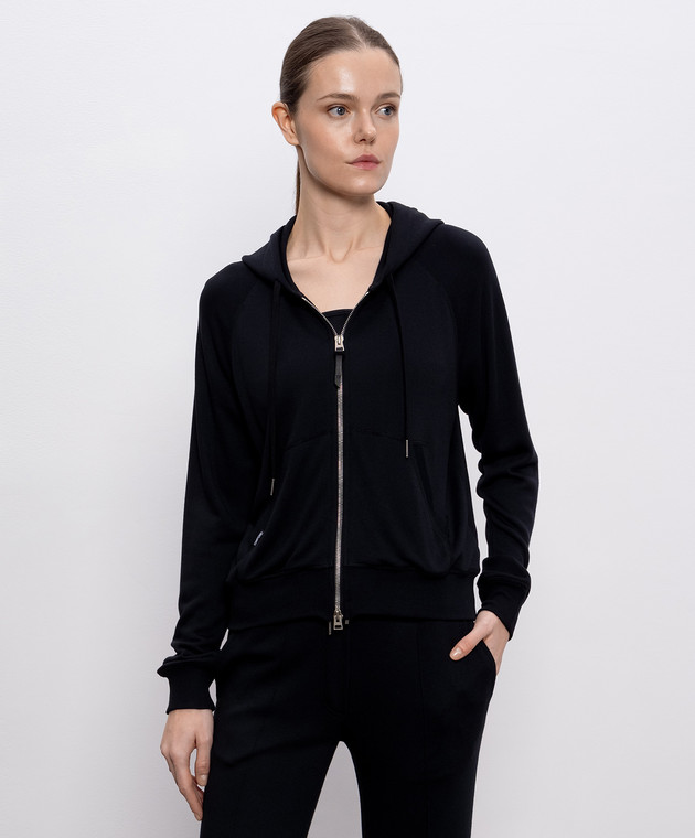 Tom Ford Черная спортивная куртка с логотипом FLJ064JEX141 изображение 3