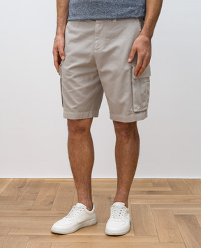 Brunello Cucinelli Серые шорты-карго M252DU0030