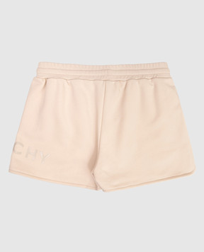 Givenchy Дитячі бежеві шорти з логотипом H3079512+