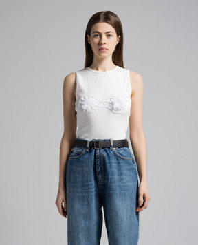 Magda Butrym Білий топ з аплікацією TSHIRT01145524