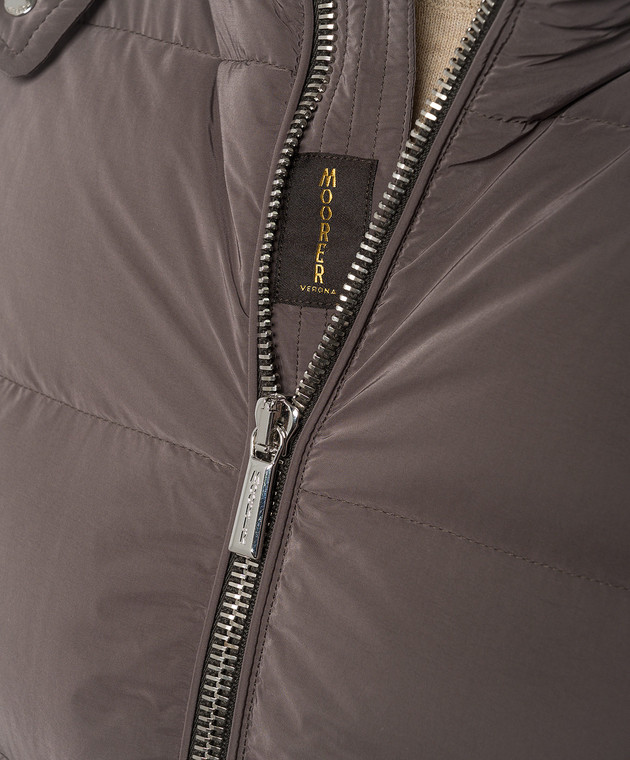 MooRER Коричневая пуховая куртка BRETT BRETTOS изображение 5